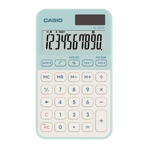 CASIO SL-310YC-LG Taschenrechner hellgrün, weiß