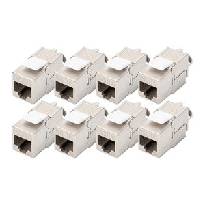 DIGITUS Keystone Jack Cat6A/RJ45->LSA geschirmt 500MHz 8St