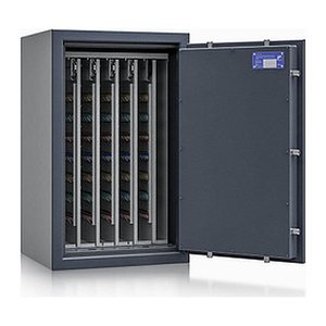 ISS safe4key Schlüsseltresor grau mit 600 Haken, Doppelbartschloss, 50,0 x 42,0 x 80,0 cm, 1 St.