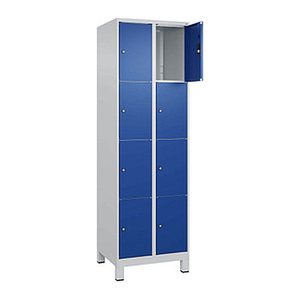 CP Schließfachschrank Classic Plus enzianblau, lichtgrau 080010-204 S10003, 8 Schließfächer 60,0 x 50,0 x 195,0 cm
