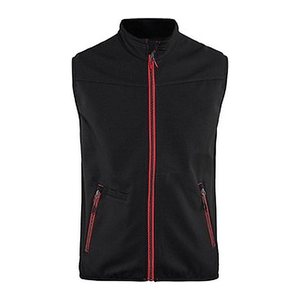 BLAKLÄDER® unisex Softshellweste 3850 schwarz, rot Größe XL
