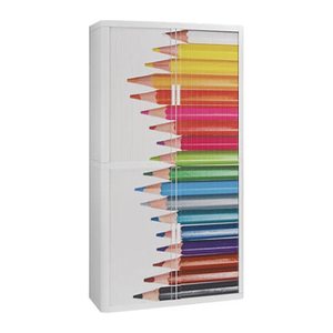 PAPERFLOW easyOffice Rollladenschrank Stifte ohne Fachböden 110,0 x 41,5 x 204,0 cm