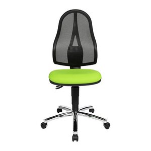 Topstar Bürostuhl Point 60 Netz, 8169NETG050 Stoff grün, Gestell chrom