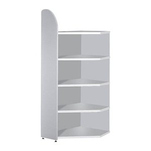 Kerkmann Eckregal Dante lichtgrau 60,0 x 32,5 - 60,0 x 190,0 cm, 1 St.
