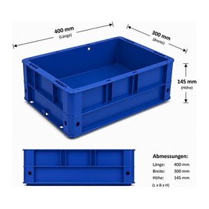 SCHULTE Eurobox blau 30,0 x 40,0 x 14,5 cm, 1 St.