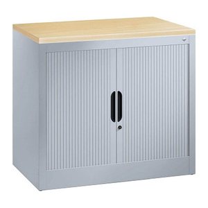 CP Omnispace Rollladenschrank silber 1 Fachboden 80,0 x 42,0 x 72,0 cm