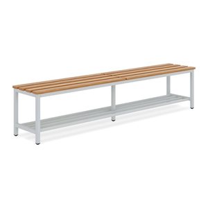 Sitzbank mit Holzlatten & Schuhrost (optional) - 1000-2000 mm (1000 x 380 x 440 mm)