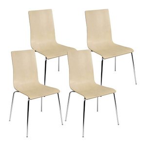 Nowy Styl Schalenstühle Cafe VII ahorn Holz, 4 St.