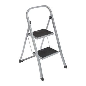 Klapptritt silber 2 Stufen, H: 81,0 cm