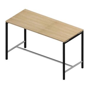Quadrifoglio Konferenztisch Creo eiche rechteckig, 4-Fuß-Gestell grau, 180,0 x 80,0 x 107,0 cm