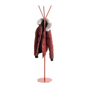 HAKU Möbel Kleiderständer 47499 rot Metall 3 Haken 35,0 x 173,0 cm, 1 St.
