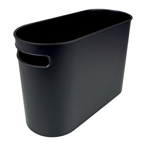helit the oval Papierkorb 22,0 l schwarz, 1 St.