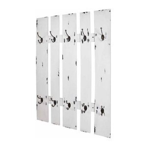 HAKU Möbel Wandgarderobe 32350 weiß Holz 10 Haken 65,0 x 100,0 cm, 1 St.
