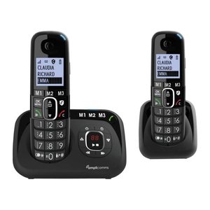 AMPLICOMMS BigTel1582 DECT-Mobilteil Freisprechen - Schwarz