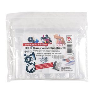 WIHEDÜ Druckverschlussbeutel-Set 50 µm 7,0 - 16,0  x 10,0 - 22,0 cm, 50 St.