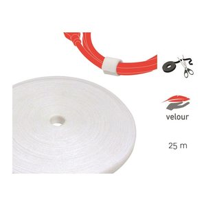 LABEL THE CABLE Klettband ROLL STRAP PRO weiß 25,0 m x 1,6 cm, 1 St.