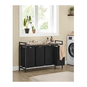 VASAGLE Wäschesortierer schwarz, vintage-braun, 1 St.