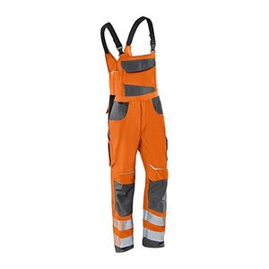KÜBLER® unisex Warnschutz-Latzhose REFLECTIQ warnorange, anthrazit Größe 50