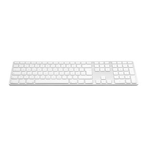 JENIMAGE Wireless Aluminium Keyboard Tastatur kabellos weiß, silber