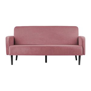 meet powered by PAPERFLOW 3-Sitzer Sofa LISBOA rosa schwarz Stoff 176,0 x 81,5 x 83,0 cm, 1 St.