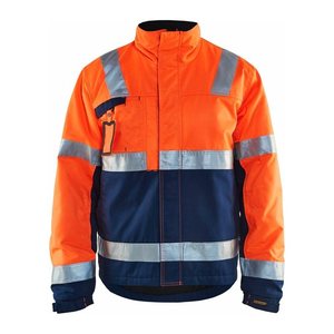 BLAKLÄDER® Herren Warnjacke Winter 4862 orange, marine Größe S