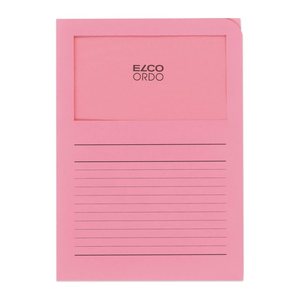 ELCO Sichthüllen Ordo classico DIN A4 rosa glatt 120 g/qm, 100 St.