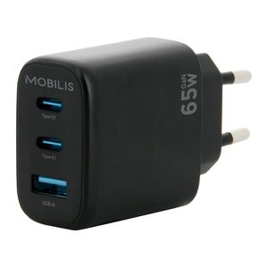 Mobilis Wall Charger 65W - 2USB C + 1USB A - GaN