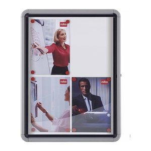 nobo Schaukasten silber 4x DIN A4 69,2 x 4,5 x 53,2 cm, 1 St.