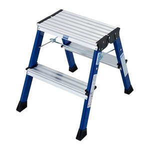 KRAUSE Klapptritt MONTO Rolly blau 2x 2 Stufen, H: 55,0 cm