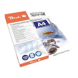 Peach Laminierfolien A4 100mic glänzend PP500-02 100PK
