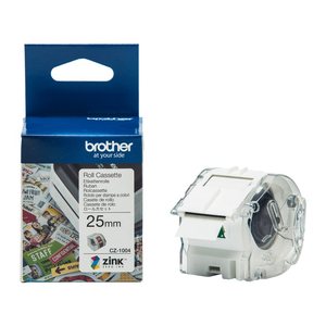 brother Endlospapierrolle für Etikettendrucker CZ1004 weiß, 25,0 mm x 5,0 m, 1 Rollen