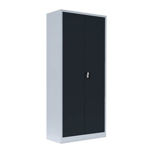 LÜLLMANN Stahlschrank 530338 anthrazit, lichtgrau 4 Fachböden 80,0 x 38,3 x 180,0 cm, aufgebaut, 1 St.