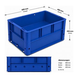 SCHULTE Eurobox blau 40,0 x 60,0 x 42,0 cm, 1 St.