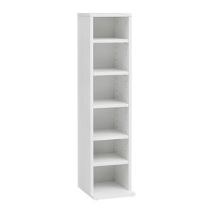 WOHNLING Bücherregal weiß 21,0 x 25,0 x 90,0 cm, 1 St.
