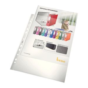 bene Prospekthüllen DIN A4 glasklar glatt 0,14 mm, 25 St.