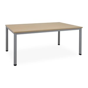 Schreib- & Besprechungstisch (diverse Maße) – G: Weißaluminium (1600 x 800 x 720 mm, Platte Ahorn)