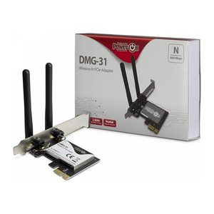 Inter-Tech Wi-Fi 4 PCIe Adapter DMG-31 2T2R Antenne 300Mbps retail
