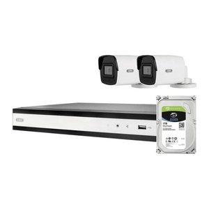 ABUS PoE-Video-Set: 2 Mini-Tube-Kameras + NVR 4Ch.TVVR36402D