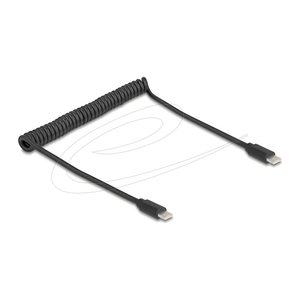 DELOCK USB 2.0 Type-C Spiralkabel Stecker-Stecker 0,45-0,75m