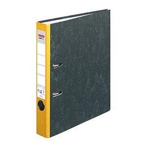 herlitz maX.file nature Ordner gelb marmoriert Karton 5,0 cm DIN A4, 1 St.