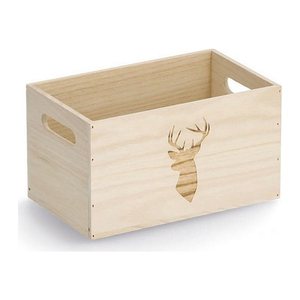 Zeller Hirsch Aufbewahrungsbox natur 25,0 x 15,0 x 14,0 cm, 1 St.