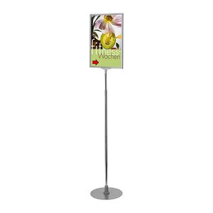 LMG Infoständer Exclusiv silber DIN A3 52,0 x 52,0 x 100,0 - 170,0 cm, 1 St.