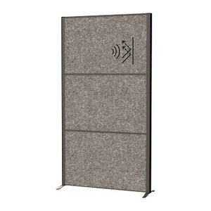 MAUL Akustik-Trennwand MAULconnecto Uplight 9661089, dunkelgrau 100,0 x 182,0 cm, 1 St.