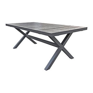 Garden Pleasure Gartentisch RANA grau rechteckig 100,0 x 202,0 x 75,0 cm