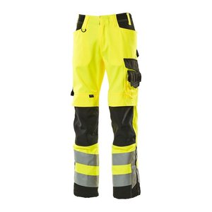 MASCOT® unisex Warnschutzhose Kendal  gelb, schwarz Größe 24