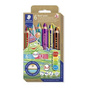 STAEDTLER Noris® junior 1402 duo Buntstifte farbsortiert, 1 Set