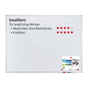 FRANKEN Whiteboard X-tra!Line SC3207 180,0 x 90,0 cm weiß emaillierter Stahl