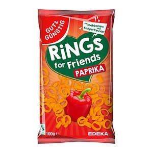 GUT&GÜNSTIG Kartoffelringe Paprika Chips 100,0 g, 1 St.