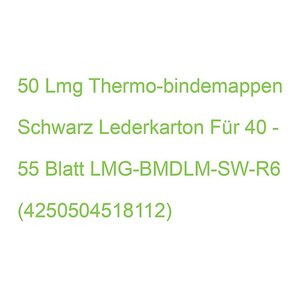 LMG Thermo-Bindemappen schwarz Lederkarton für 40 - 55 Blatt, 50 St.