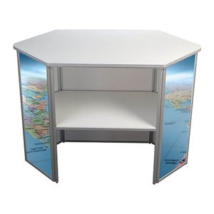 update displays Messetheke gerade, weiß 122,5 x 55,0 x 93,0 cm